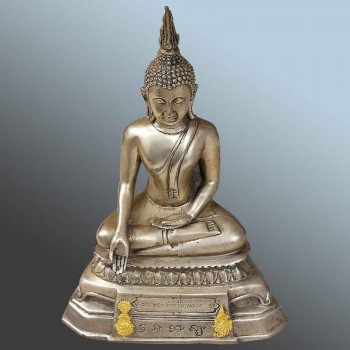 Thailändische Buddha-Bronzeskulptur