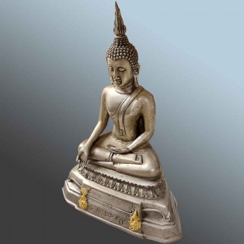 Thailändische Buddha-Bronzeskulptur