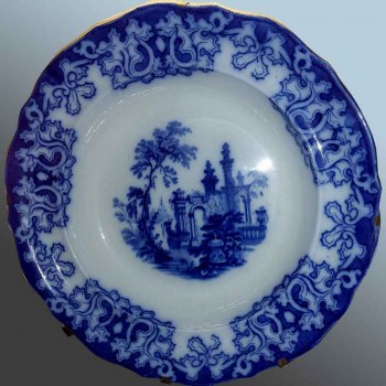 Pair of 19th century Staffordshire plates