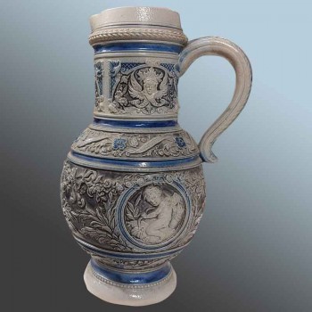 Stoneware pitcher Westerwold late 19th century