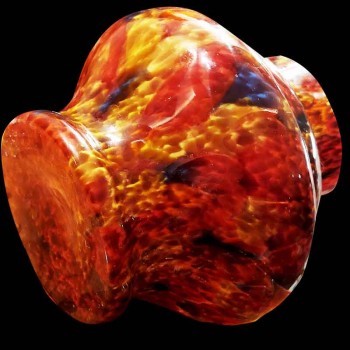 Vaso da fiori Kralik Art Deco in vetro multistrato, arancione