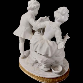romantische Gruppe, Keks, Capodimonte, Neapel, tapferes Paar, alt