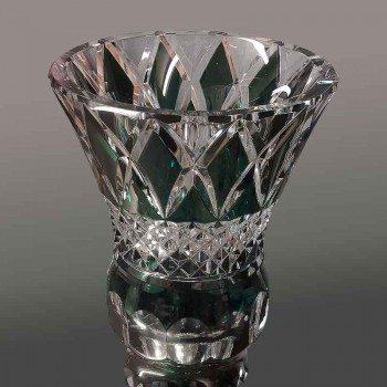 Val Saint Lambert Graffart smaragdgroene Art Deco kristallen vaas