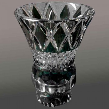Val Saint Lambert Graffart smaragdgroene Art Deco kristallen vaas