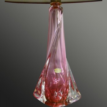 Vintage table lamp in crystal Val Saint Lambert 1950-1974