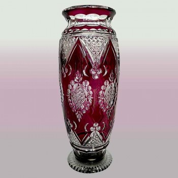 Vaso in cristallo val saint lambert Art deco modello CDF 1926