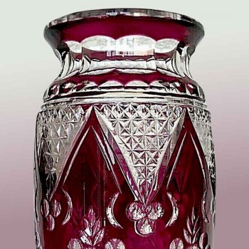 Vase en cristal val saint lambert Art déco modéle CDF 1926
