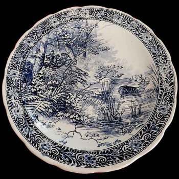 Piatto da parete con raffigurazione della Sfinge Reale di Delft Boch, vintage anni '50.