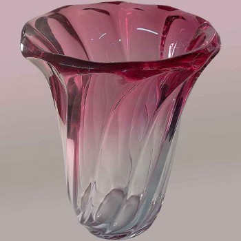 Crystal vase Val Saint Lambert René Delvenne th 1957