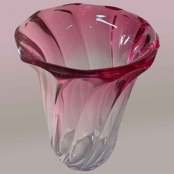 Vase Val Saint Lambert Delvenne sommerso cranberry 1957