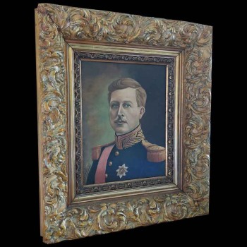 Portrait du Roi Albert premier datée 1917