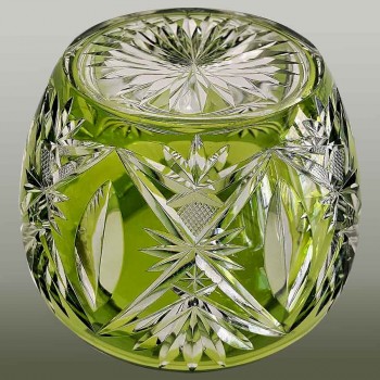 Val Saint Lambert kristallen bloemenvaas, Art Nouveau, circa 1900