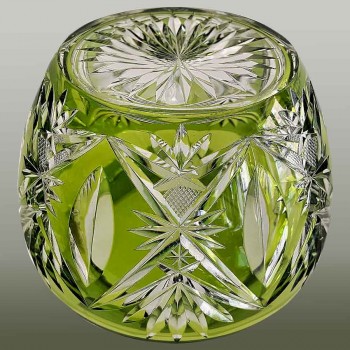 Rico jarrón de cristal tallado de Val Saint Lambert th. 1900