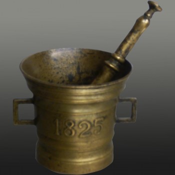 19th century bronze apothecary mortar and pestle