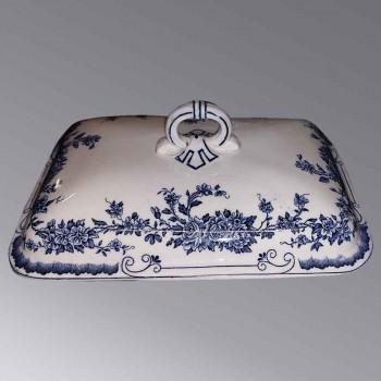 Large Gien Art Nouveau ceramic vegetable dish