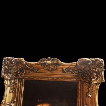 rembrandt style bearded man portrait dutch school antique painting gilt frame