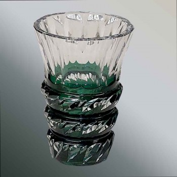 Collectible crystal vase from the Val Saint Lambert crystal factory