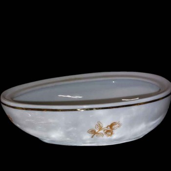 oeuf porcelaine hongrie art deco bonbonniere boite bijoux decor floral vintage