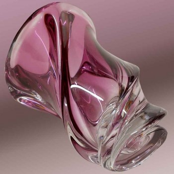 Elegante Vaso Vintage in Cristallo Val Saint Lambert degli anni '60: Un Raffinato Tocco di Storia e Brillantezza