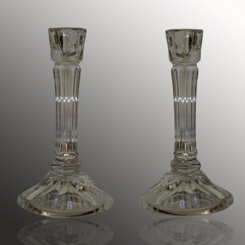Pair of 19th century Baccarat candlesticks