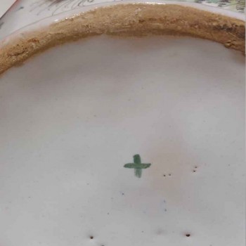 aiguiere moustiers faience polychrome xviiie ferrat decor galant ancien