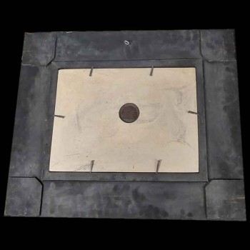 Hochrelief-Engel aus Marmor von Duquesnoy, antike Wandskulptur mit vergoldetem Rahmen