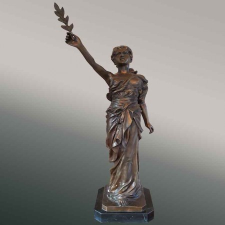 Bronze sculpture allegory of victory late 19th century