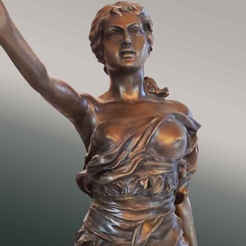 Bronze sculpture allegory of victory late 19th century