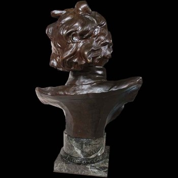 Skulptur von Napoleon in Bronze signiert + Gründer 19. Jahrhundert