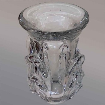 Val Saint Lambert vintage Guido Bon crystal vase.