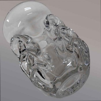 Vintage Val Saint Lambert crystal vase Guido Bon