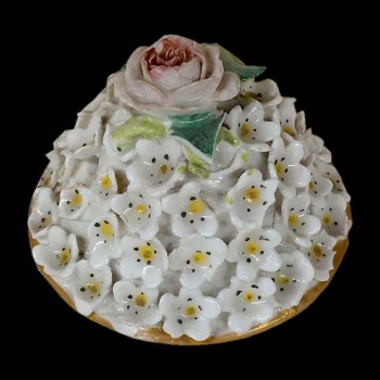 vase jacob petit boule de neige porcelaine paris fleurs relief xixe siecle