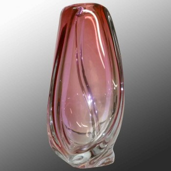 Grand vase vintage en cristal Val Saint Lambert René Delvenne 1950-1959