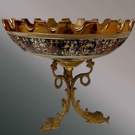 Vintage bowl on stand 1980