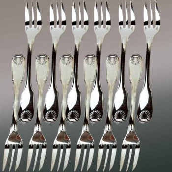 Christofle - box of twelve Vendôme model cake forks