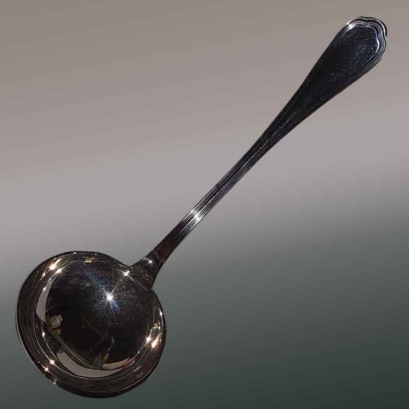 Christofle silver plated metal ladle, vintage spatours model