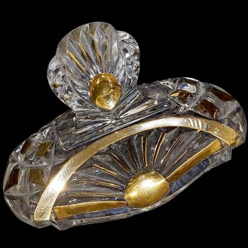 coffret bijoux baccarat cristal taille dore xixe le creusot boite ancienne luxe