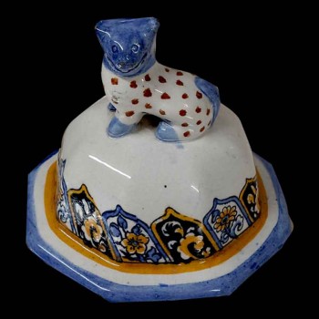 paire pots gingembre faience polychrome xixe decor exotique oiseaux fleurs foo dog