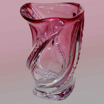 Vase aus Kristall Val Saint Lambert Sammlerstück Vintage 1958