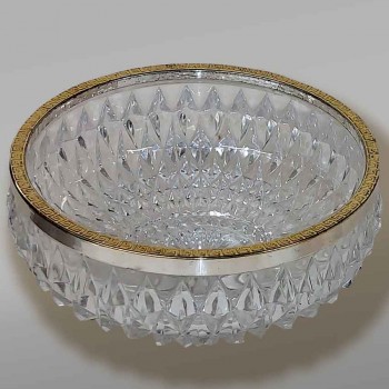 vintage crystal salad bowl 1960