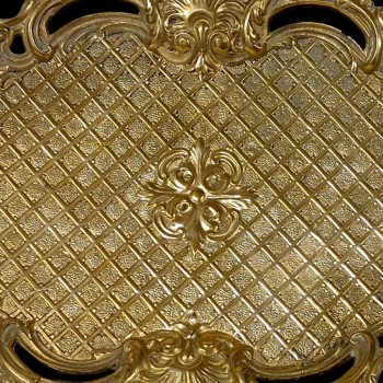 Louis XV style solid gilt bronze tray