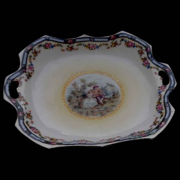 Romantic antique porcelain tray