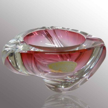Cenicero vintage de cristal Val Saint Lambert R. Delvenne