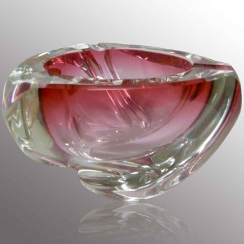 cendrier en cristal Val Saint Lambert vintage R. Delvenne