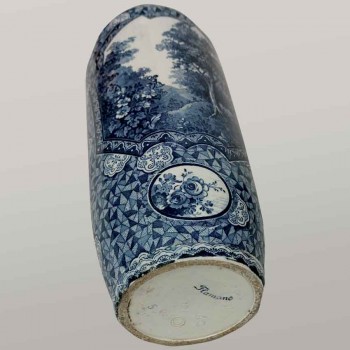 Par de jarrones de porcelana Franz Anton Mehlem, años 50, decoración de Tokio.