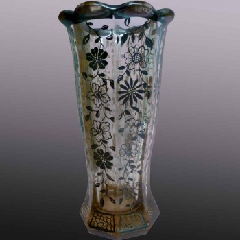 Vase en cristal Saint Graal Art déco circa 1930