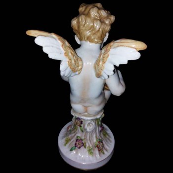 Paar Capodimonte-Musiker-Putti aus dem 19. Jahrhundert