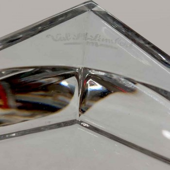 Paire de vase en cristal incolore du Val Saint Lambert