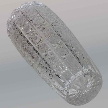 Jarrón antiguo de cristal de Bohemia del período Art Déco.