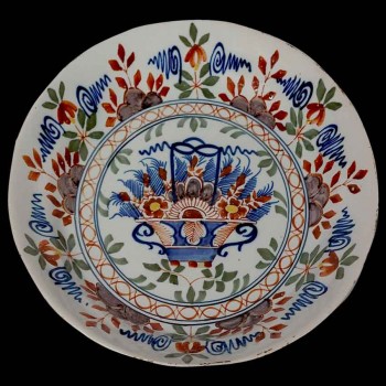 Delft plate from the 18th century porcelain factory